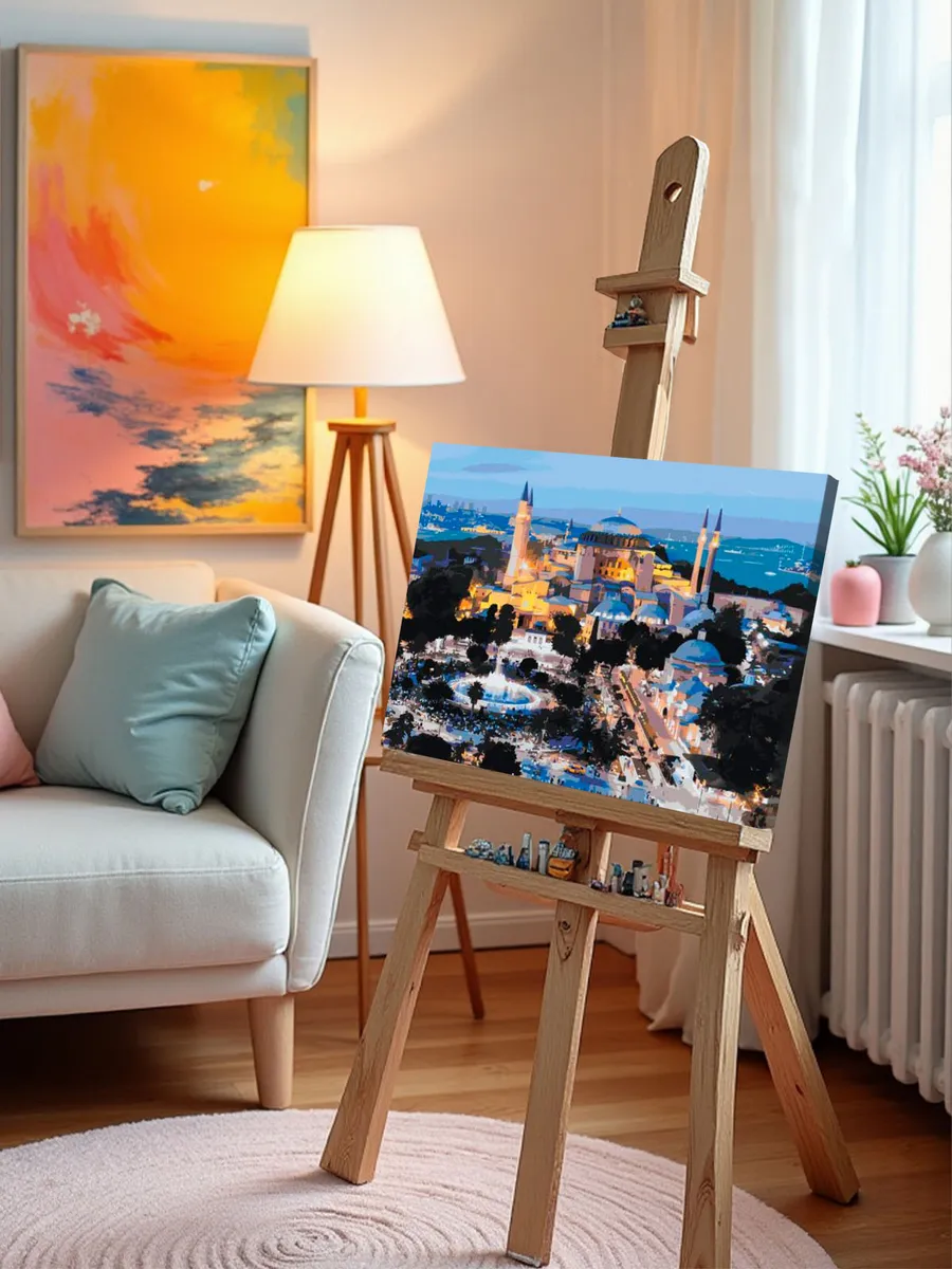 Картина по номерам «Стамбул, Турция: мечеть Айя-София ночью» — картинка 9