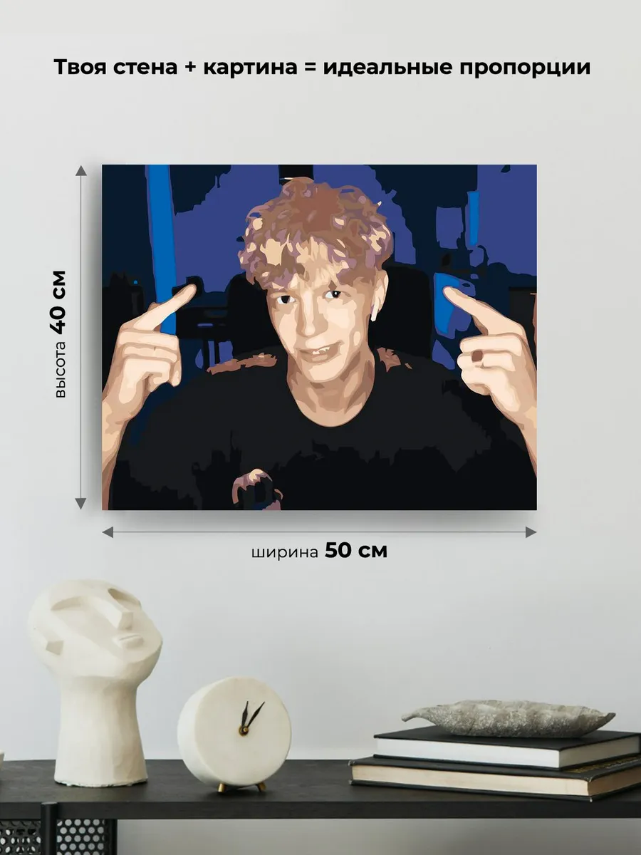 Картина по номерам «Твич стримеры Хазяева: Саша Парадеевич» — картинка 3