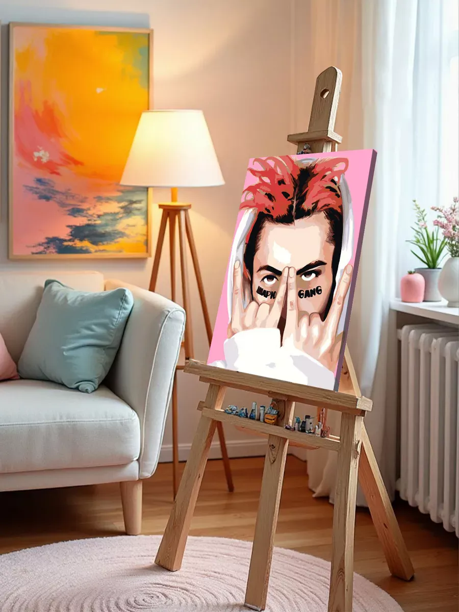 Картина по номерам «Рэпер Гон Флад GONE.Fludd: Шарю Гэнг арт» — картинка 9