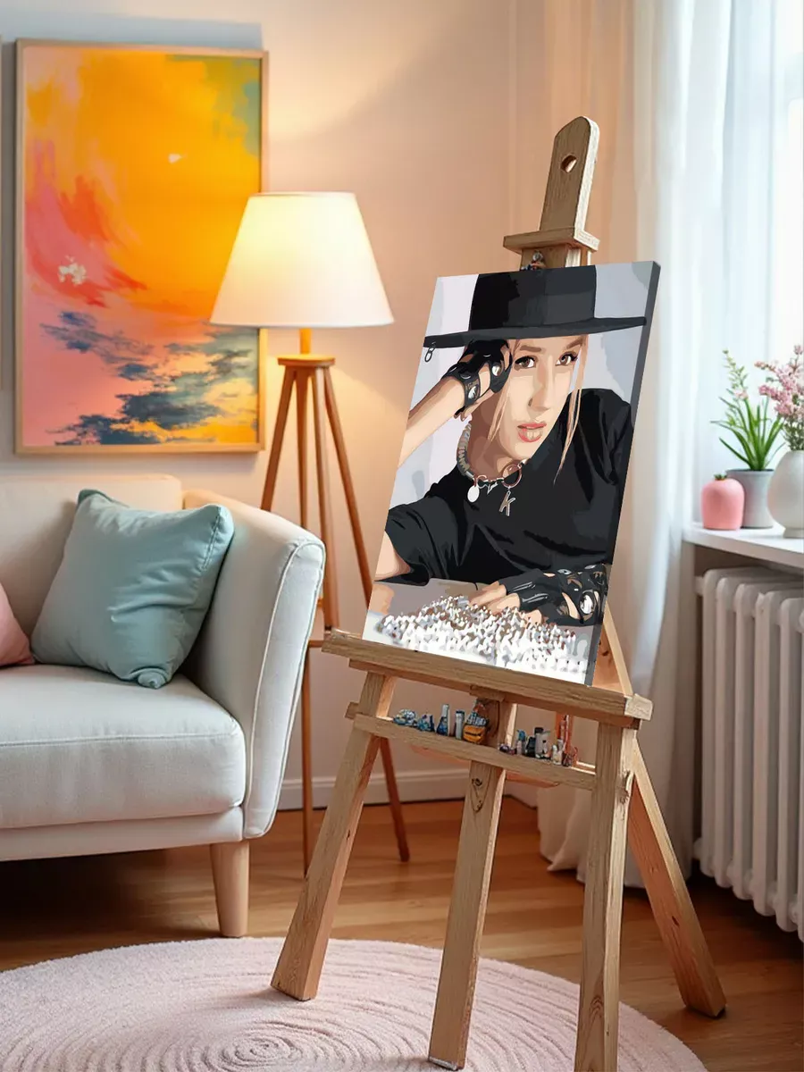 Картина по номерам «Певица Клава Кока: портрет в шляпе» — картинка 9