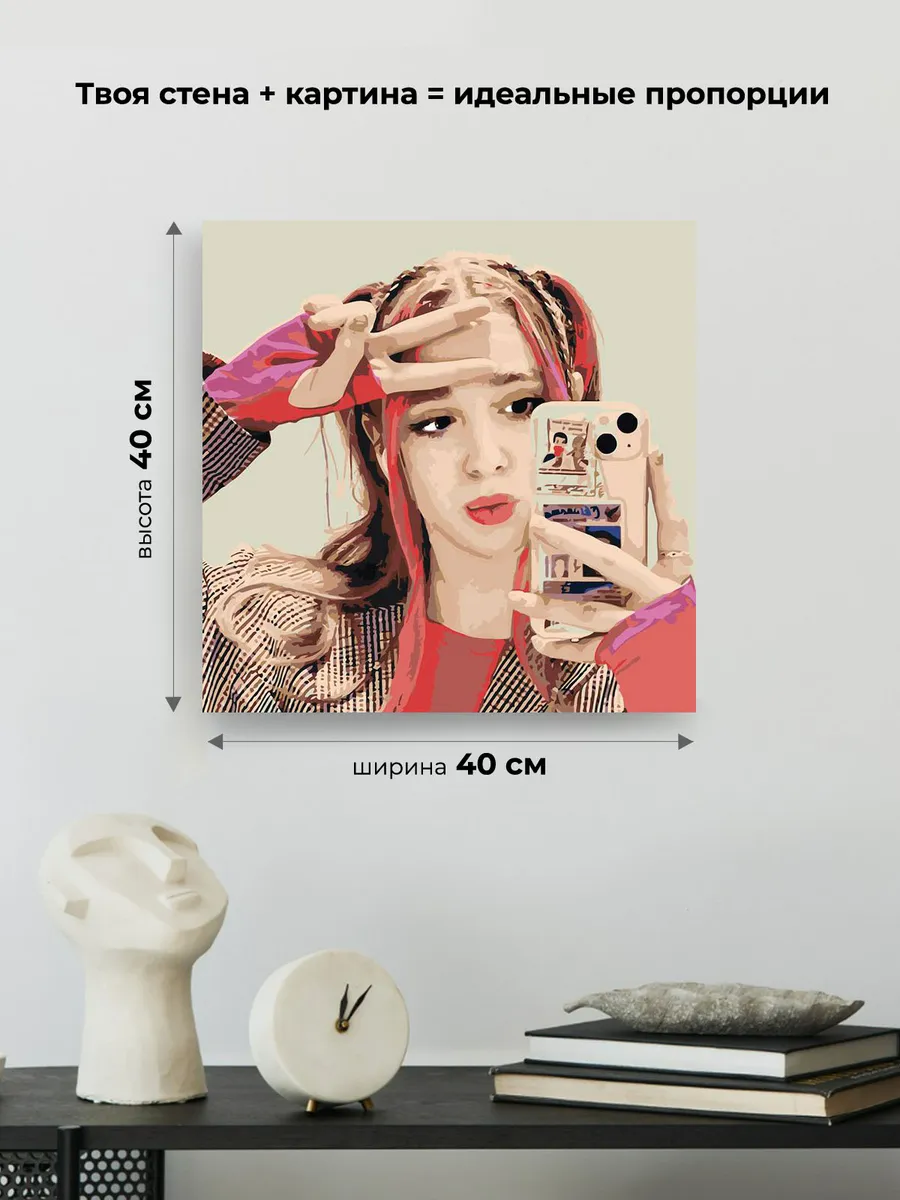 Картина по номерам «Ютубер Риви А4: селфи в лифте 40x40» — картинка 3