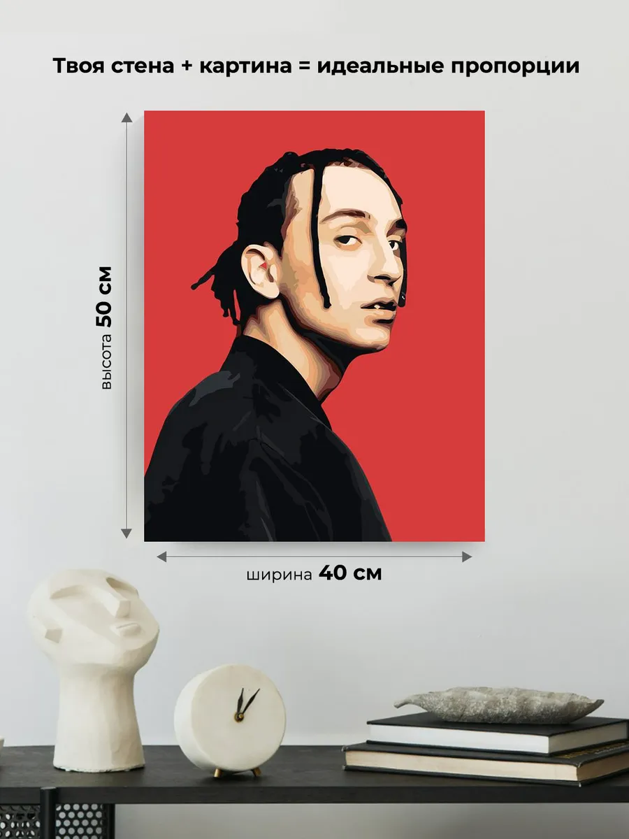 Картина по номерам «Рэпер Яникс Yanix: портрет в студии» — картинка 3