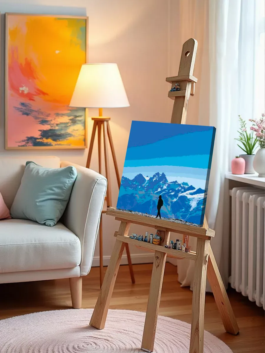 Картина по номерам «Рок и рэп музыкант Джизус: альбом, горы» — картинка 9