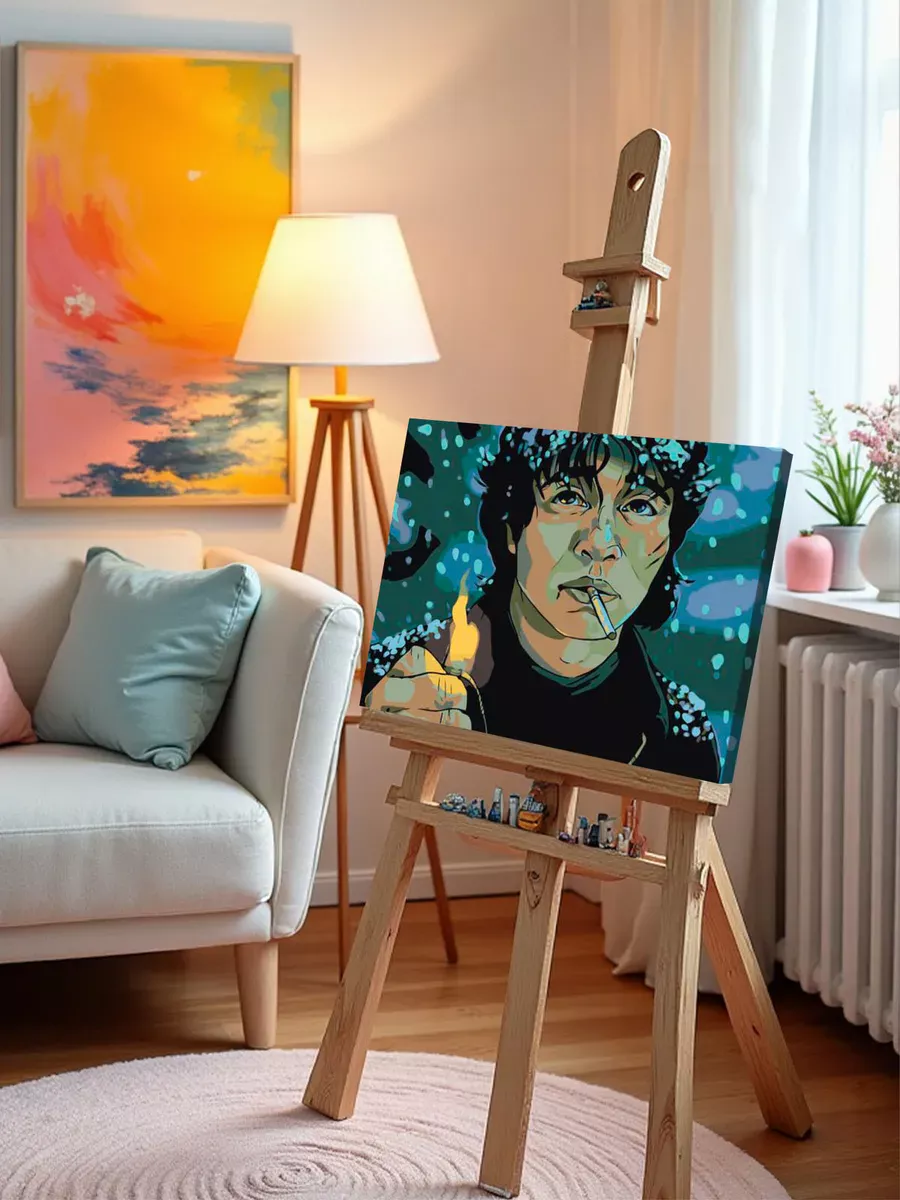 Картина по номерам «Группа Кино: Виктор Цой арт 40x50» — картинка 9