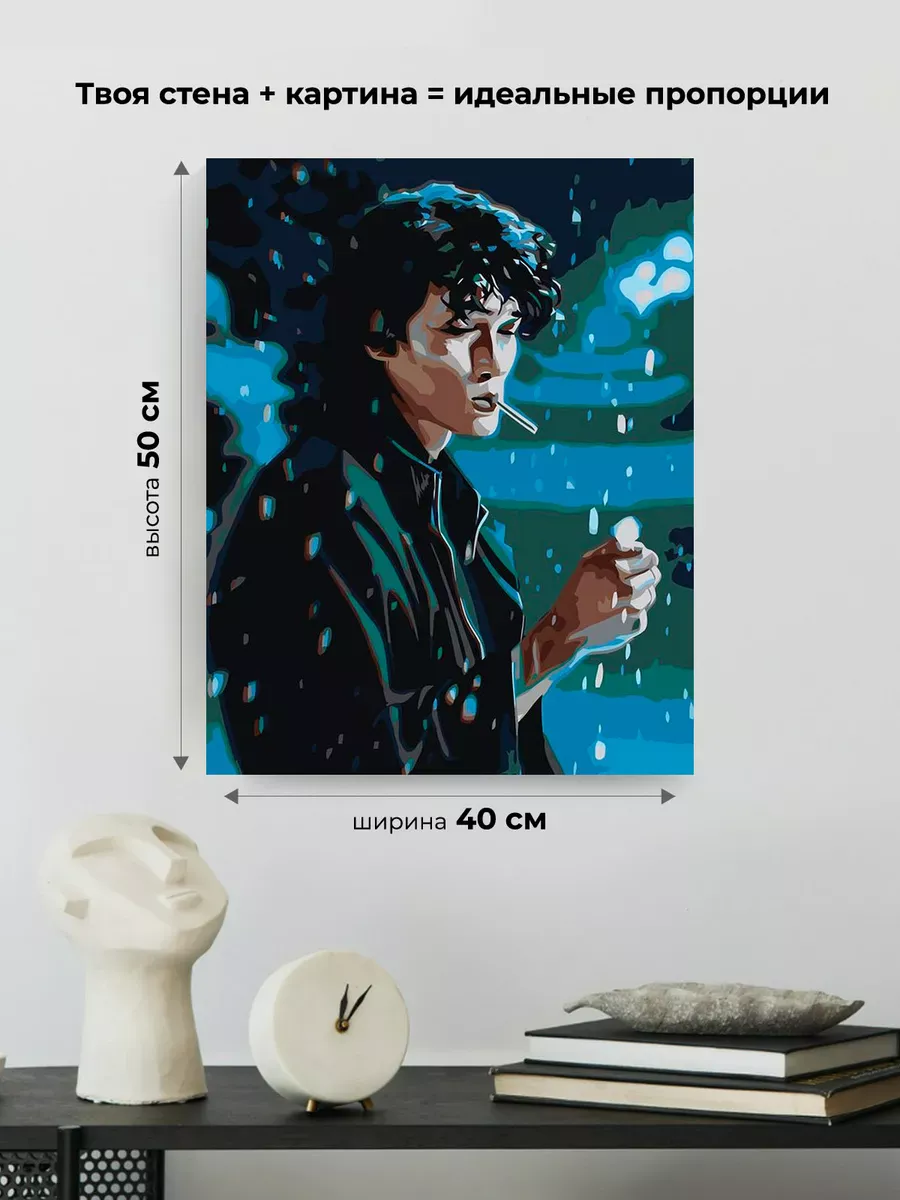 Картина по номерам «Группа Кино: Виктор Цой арт 40x50» — картинка 3