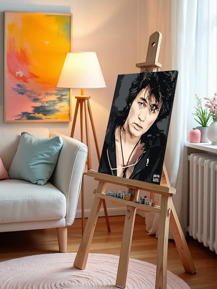 Картина по номерам «Группа Кино: Виктор Цой портрет 40x50» — картинка 9