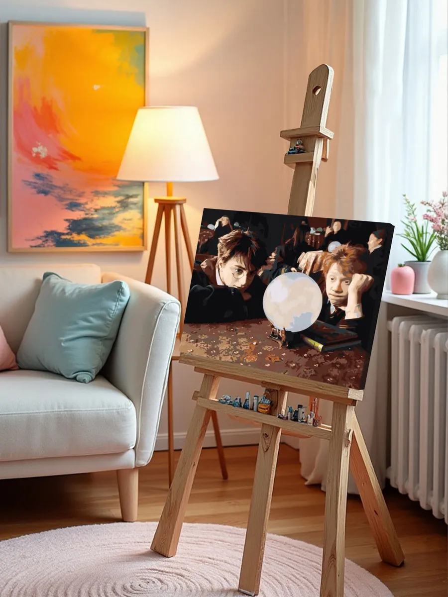 Картина по номерам «Гарри Поттер: Рон Уизли и хрустальный шар» — картинка 9