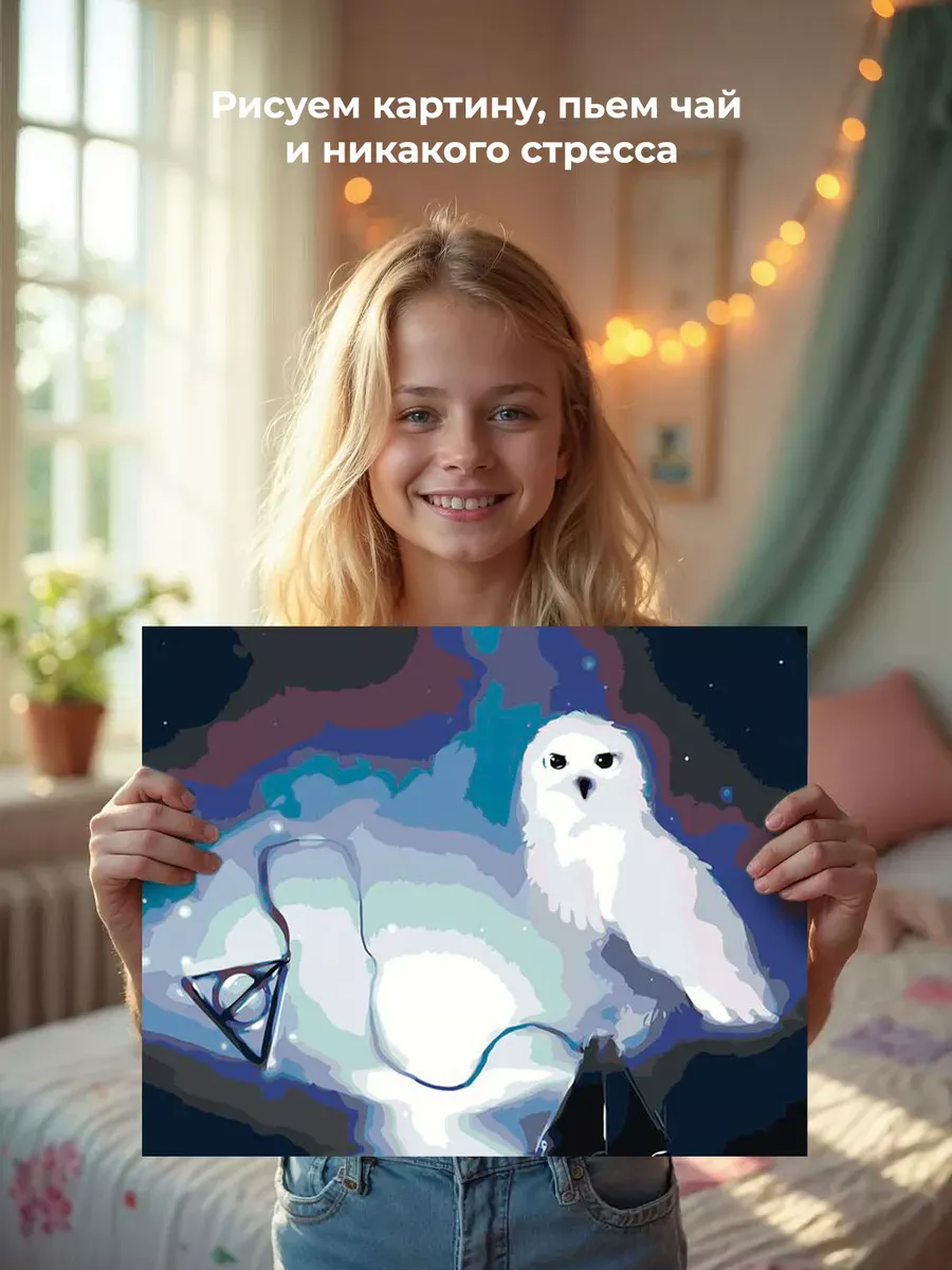 Картина по номерам «Гарри Поттер: Дары смерти и сова Букля» — картинка 6