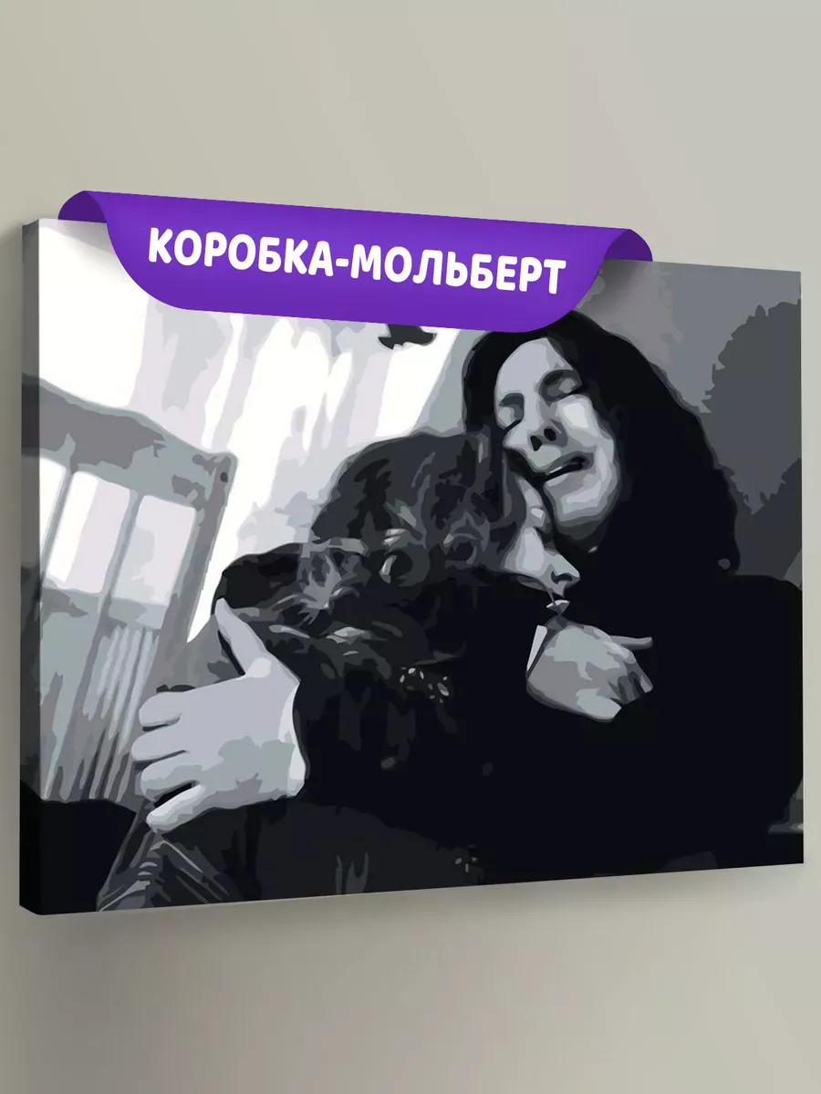 Картина по номерам «Гарри Поттер: Северус Снейп и Лили, чб»