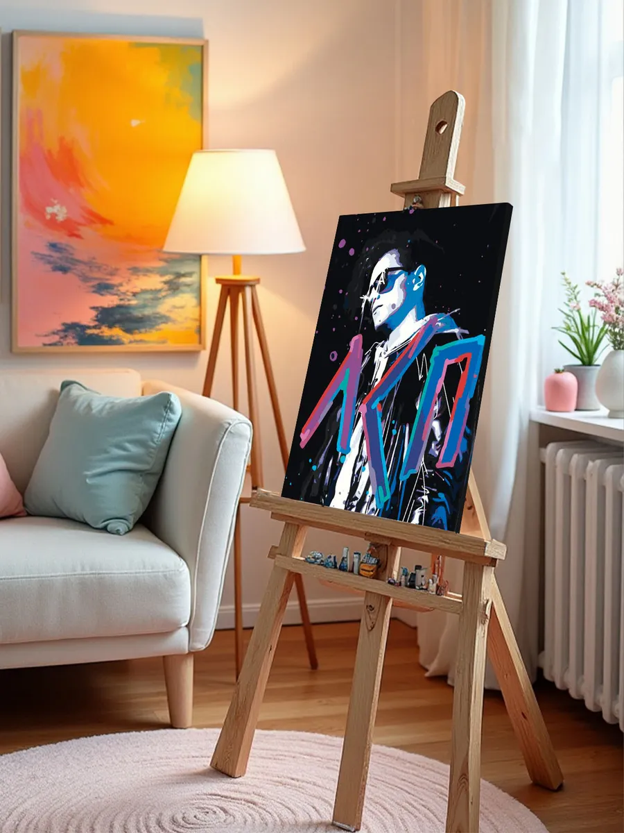 Картина по номерам «Рэпер ЛСП LSP: Олег Савченко арт 40x50» — картинка 9