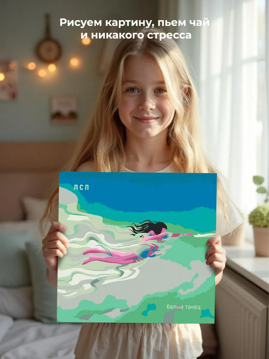 Картина по номерам «Рэпер ЛСП LSP: Белый танец арт 40x40» — картинка 6