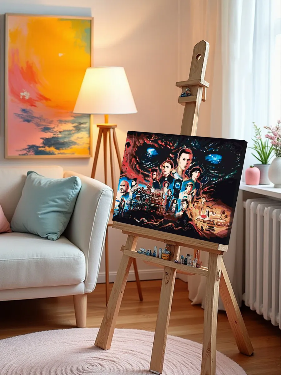 Картина по номерам «Очень странные дела ОСД: Все герои арт» — картинка 9