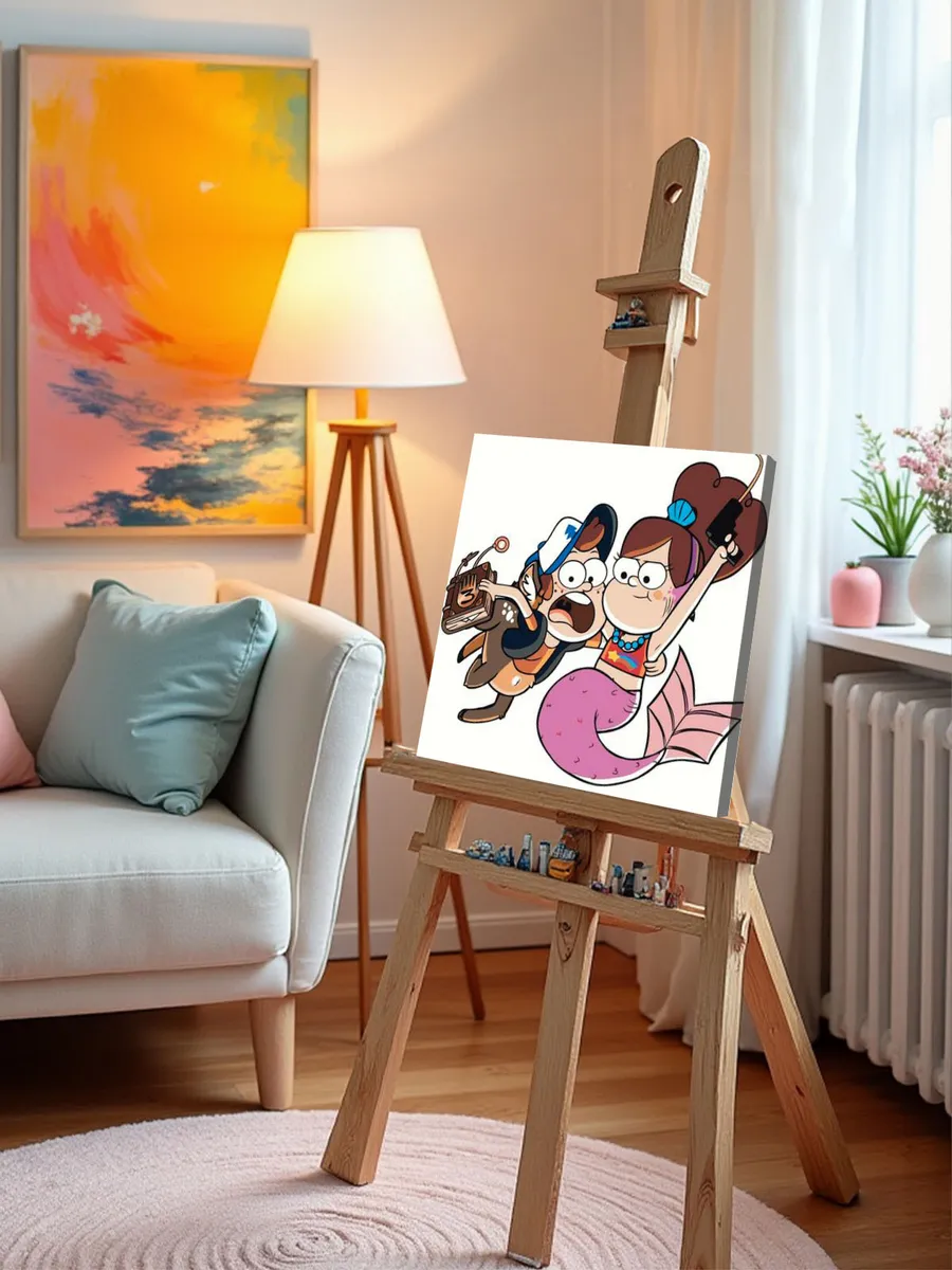 Картина по номерам «Гравити Фолз Фолс: Мейбл и Диппер 40x40» — картинка 9