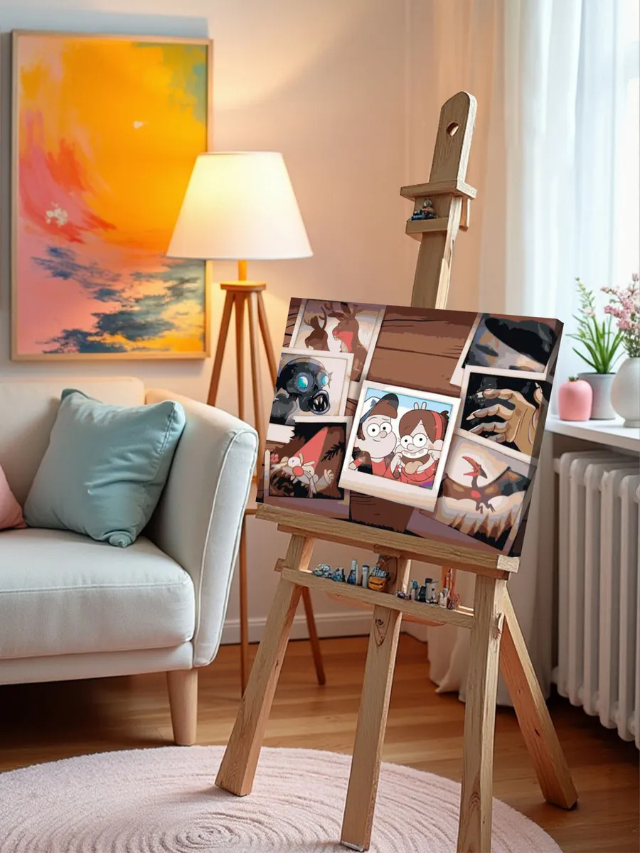 Картина по номерам «Гравити Фолз Фолс: Мейбл и Диппер на фото» — картинка 10