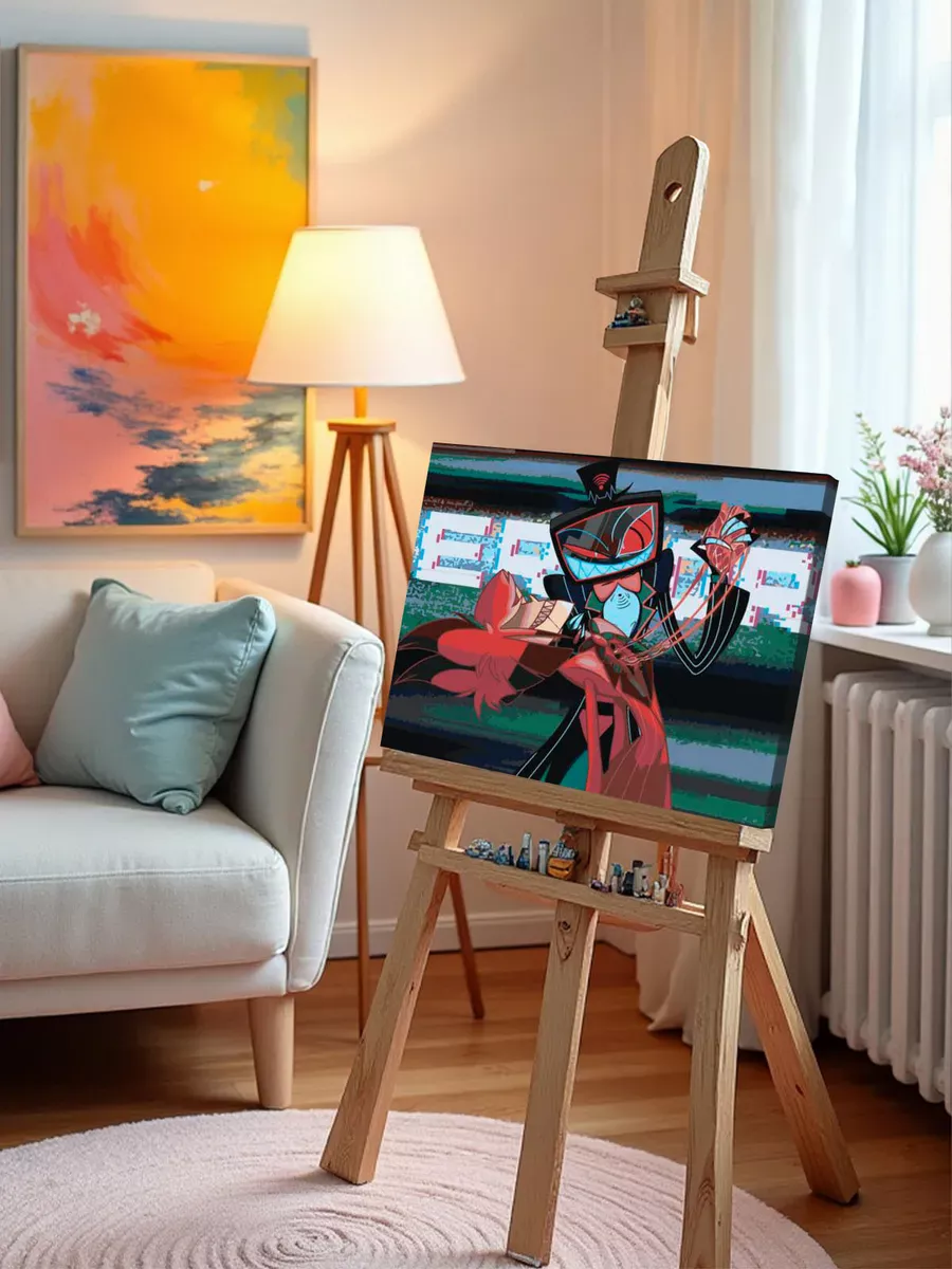 Картина по номерам «Отель Хазбин (Харбин): Вокс и Аластор» — картинка 9