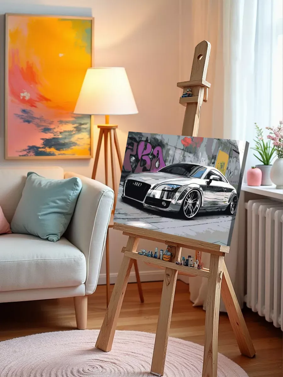 Картина по номерам «Машина Ауди ТТ урбан андеграунд 40x50» — картинка 10