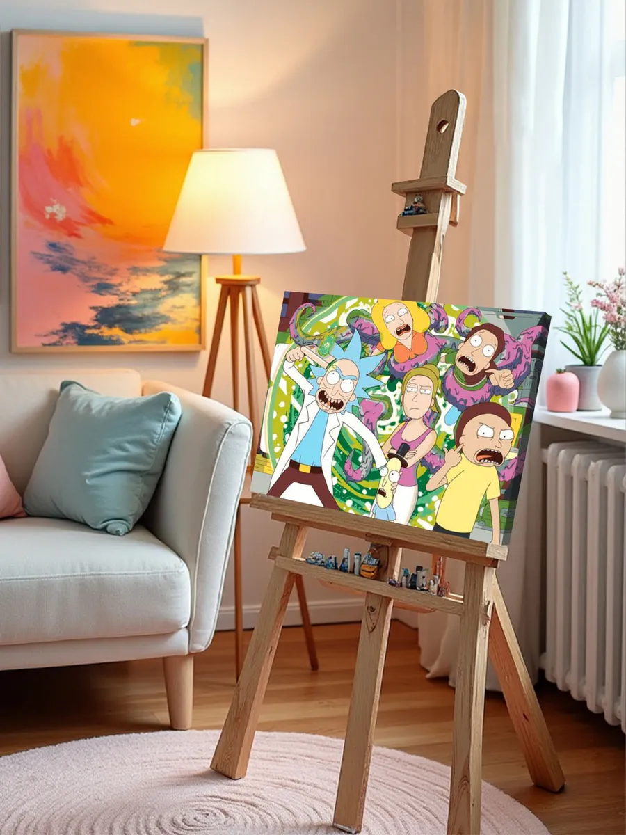 Картина по номерам «Рик и Морти Rick and Morty: Портал 40x50» — картинка 10