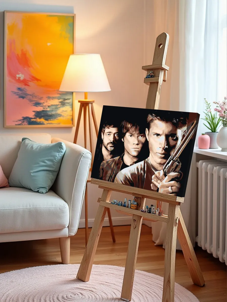 Картина по номерам «Сверхъестественное: Дин, Сэм и Джон» — картинка 10