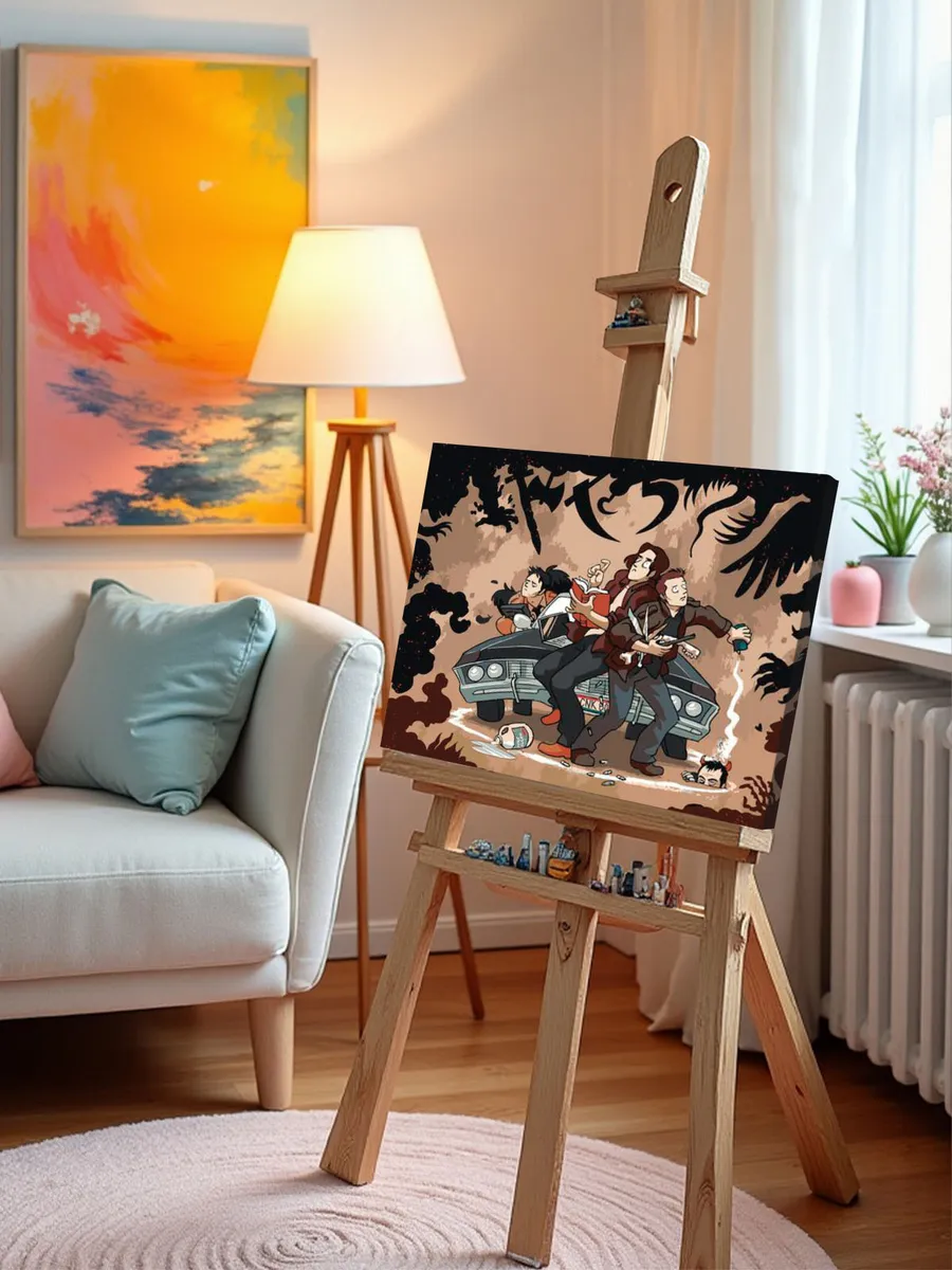 Картина по номерам «Сверхъестественное: Дин и Сэм, демоны арт» — картинка 9