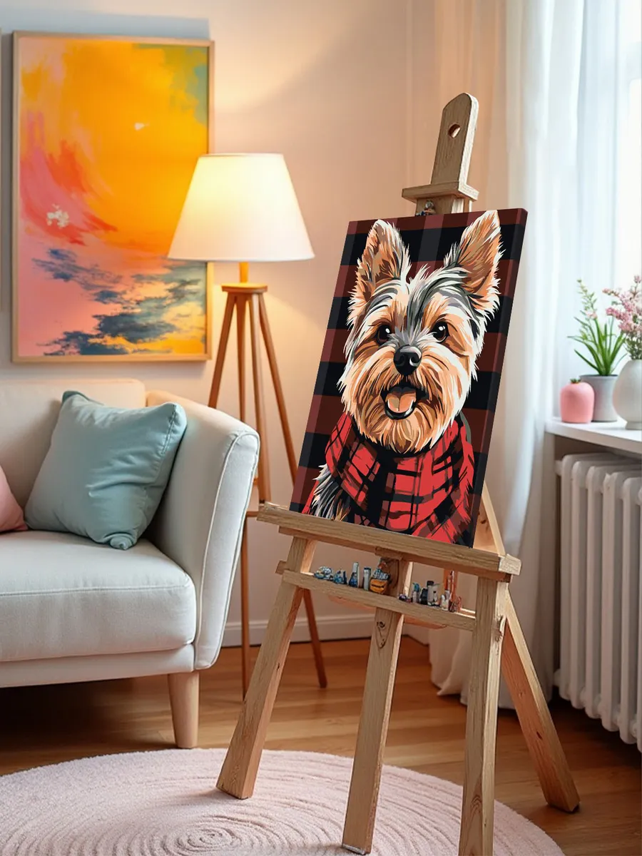 Картина по номерам «Собаки: йоркширский терьер, Англия» — картинка 10