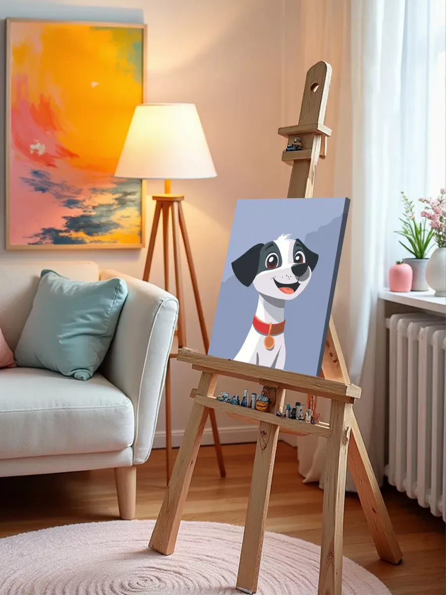 Картина по номерам «Детская, для детей: собака щенок 30х40» — картинка 9