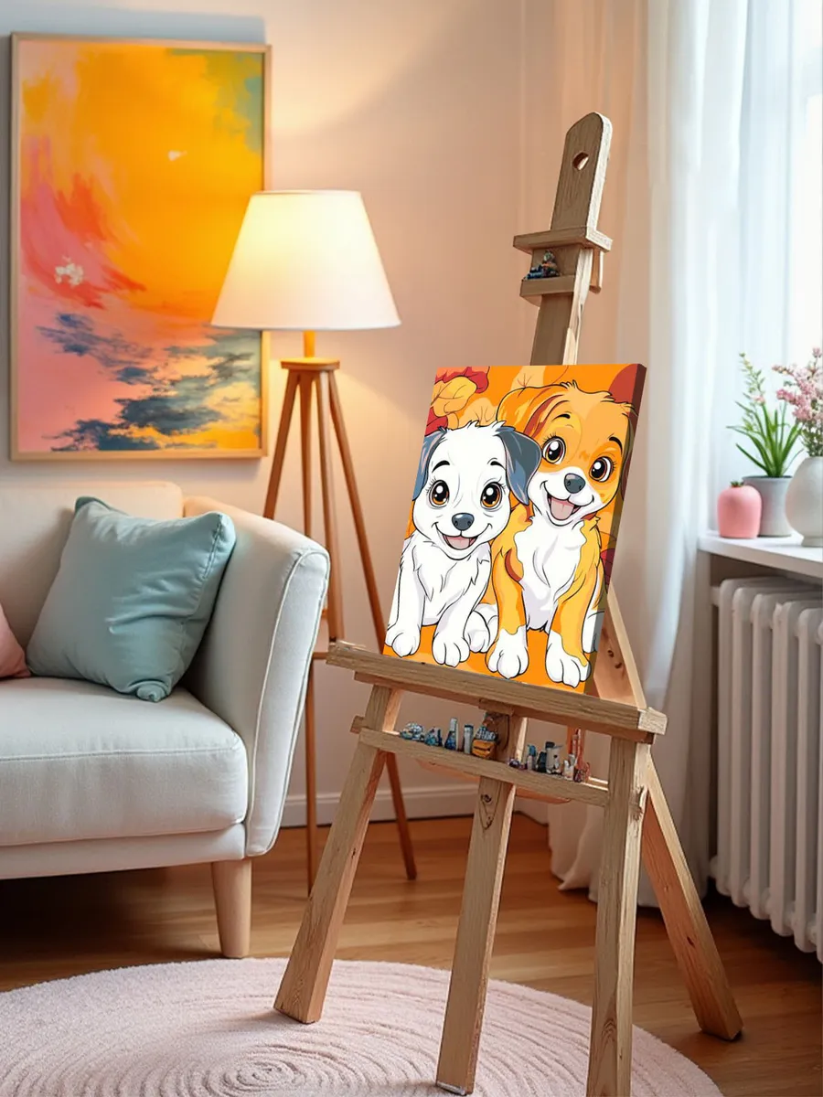 Картина по номерам «Детская, для детей: милые щенята, собаки» — картинка 9