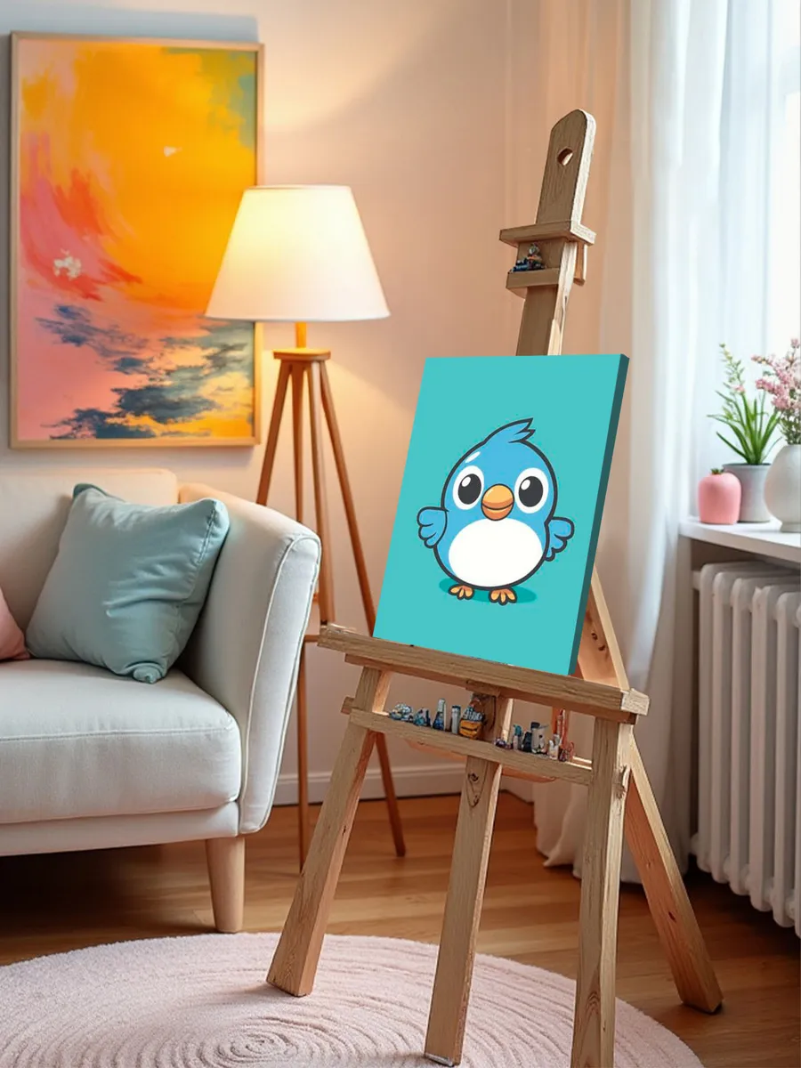 Картина по номерам «Детская, для детей: любопытный птенец» — картинка 9