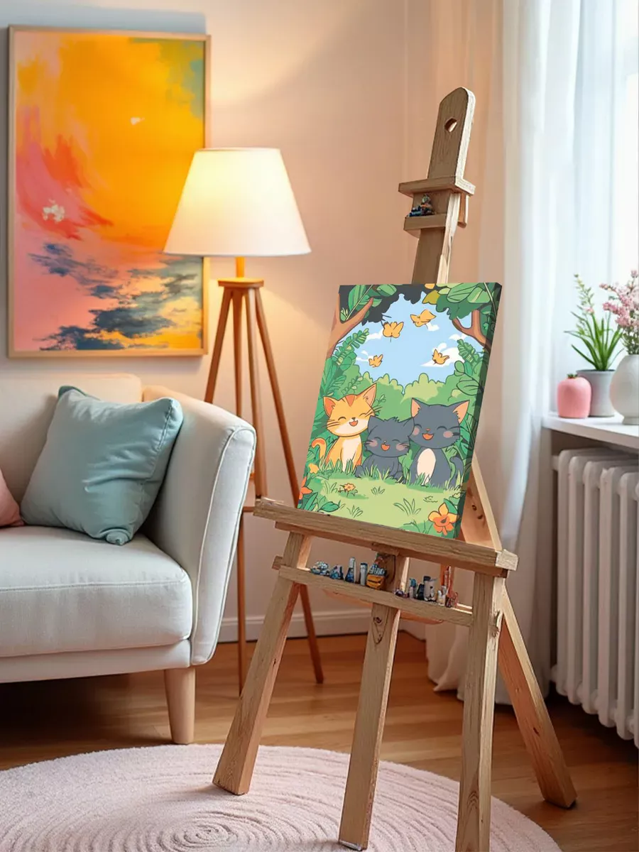 Картина по номерам «Детская, для детей: котята в саду 30х40» — картинка 10