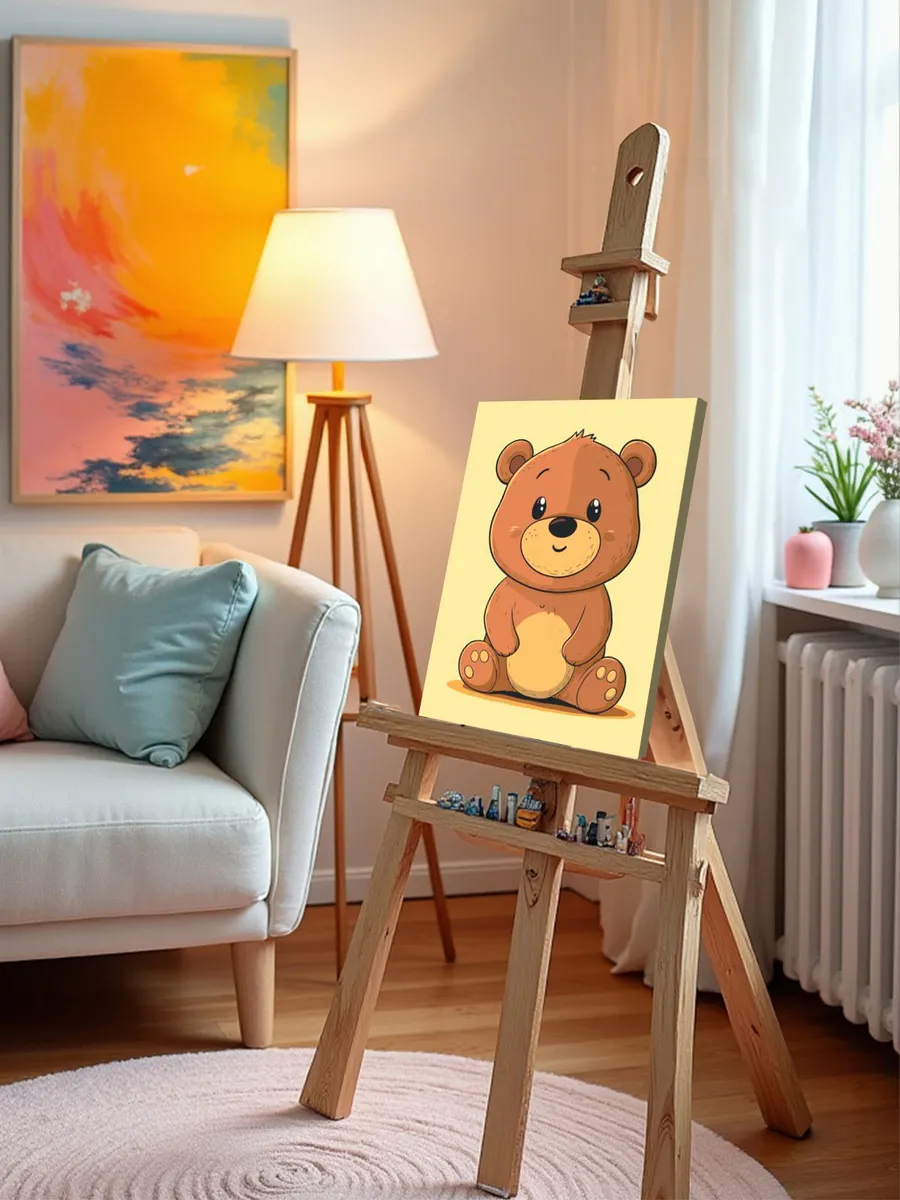 Картина по номерам «Детская, для детей: милый медвежонок» — картинка 9