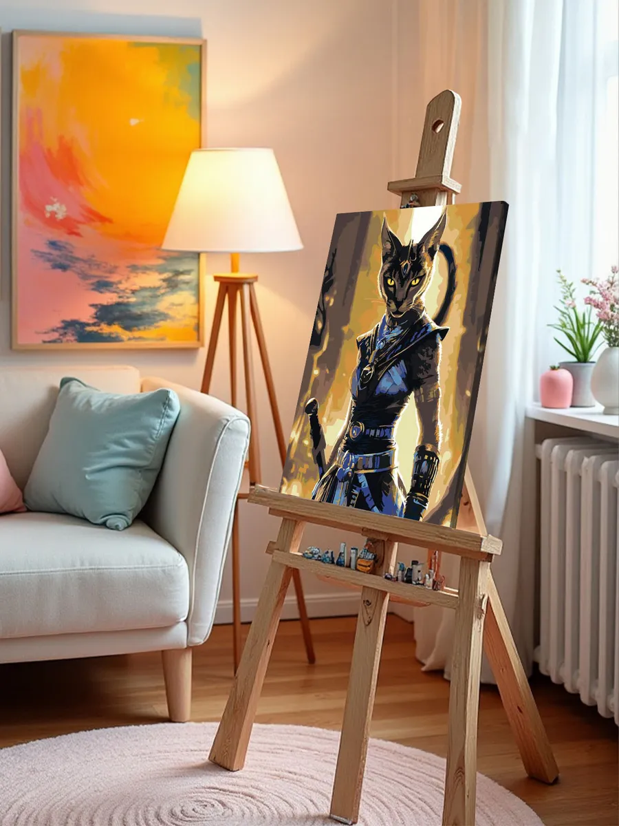 Картина по номерам «Египет: кошка воин, богиня Бастет» — картинка 9