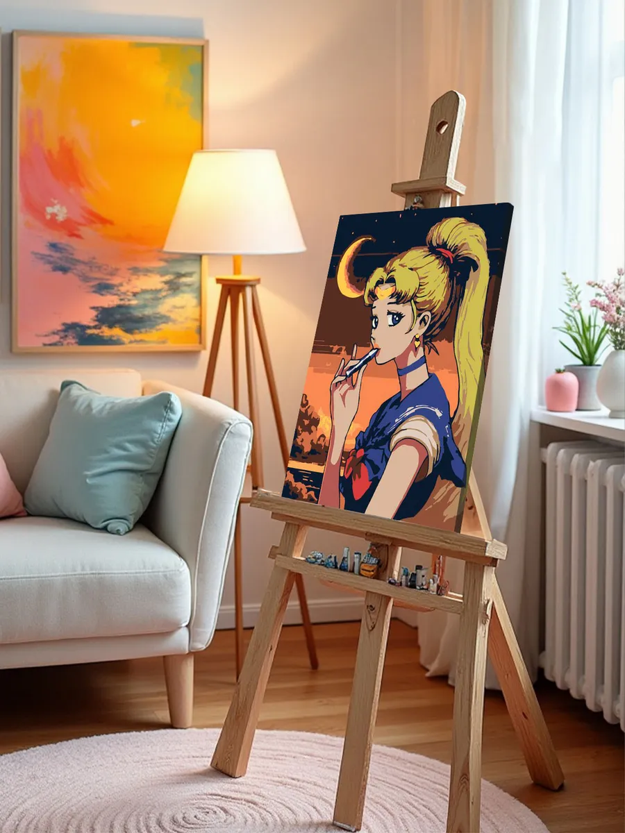 Картина по номерам «Аниме Сейлор Мун Sailor Moon: луна и вейп» — картинка 9