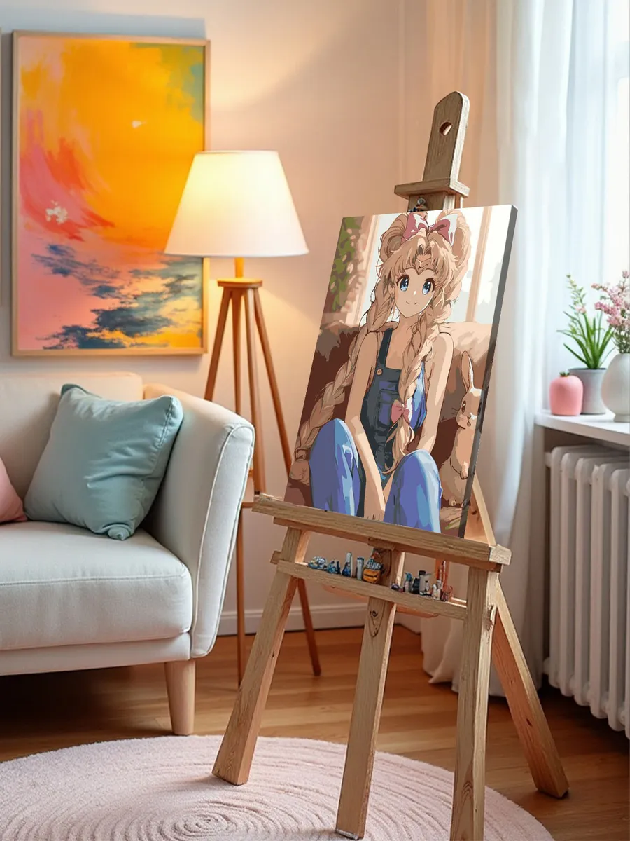 Картина по номерам «Аниме Сейлор Мун Sailor Moon: заяц арт» — картинка 9