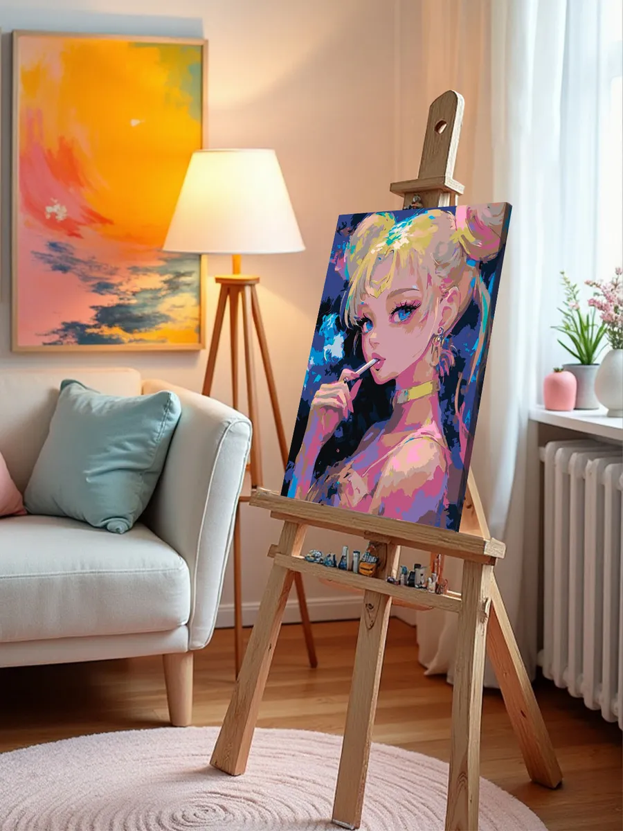 Картина по номерам «Аниме Сейлор Мун Sailor Moon: с сигаретой» — картинка 9