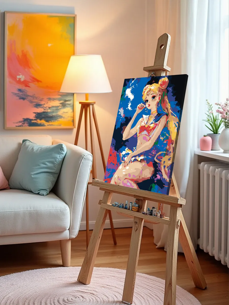 Картина по номерам «Аниме Сейлор Мун Sailor Moon: с сигаретой» — картинка 9