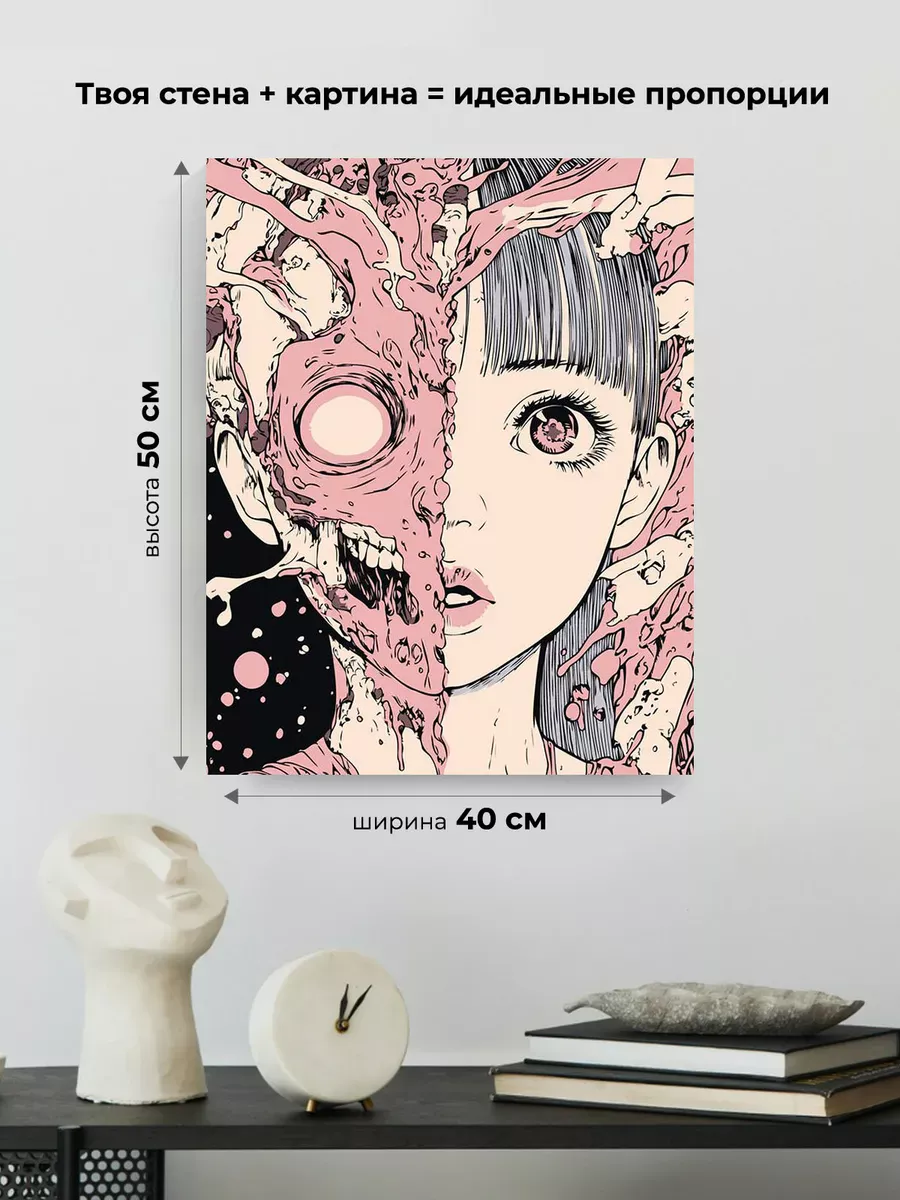 Картина по номерам «Розовая: портрет девушки арт 40x50» — картинка 3