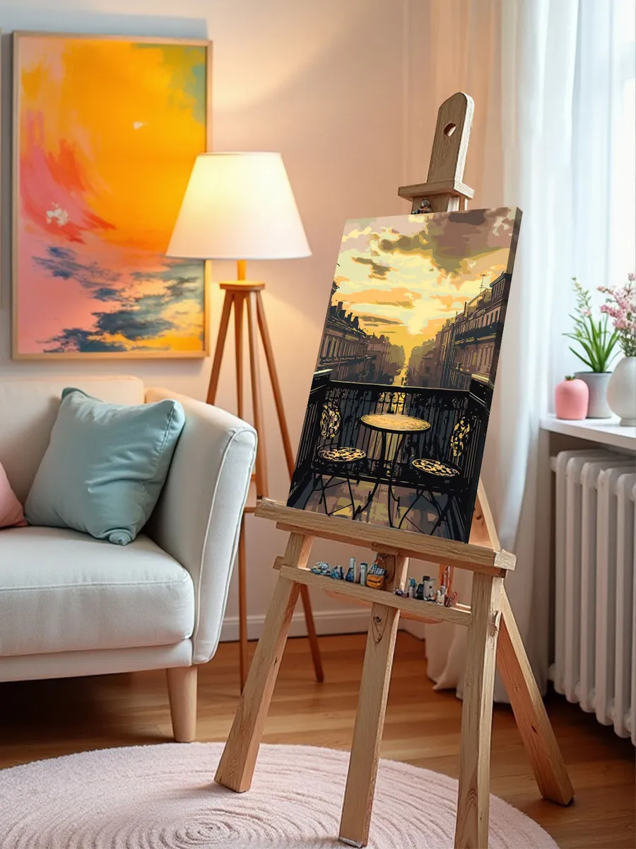 Картина по номерам «Питер: уютный балкон, вечер в городе» — картинка 10