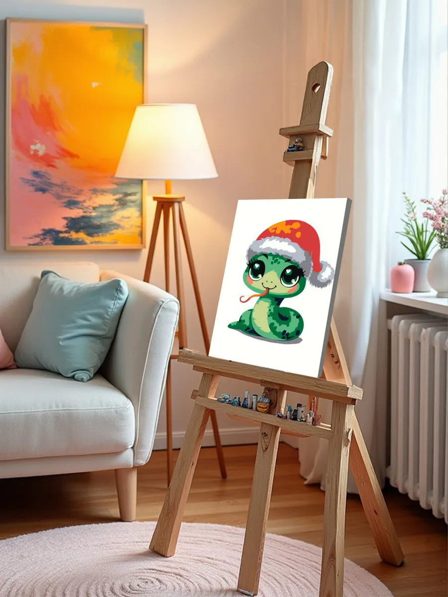 Картина по номерам «Детская, для детей: символ года, Змея» — картинка 9