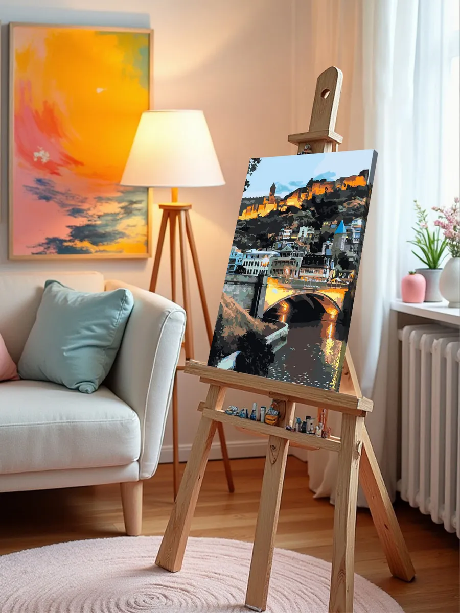 Картина по номерам «Кавказ, Грузия: крепость в Тбилиси, ночь» — картинка 9