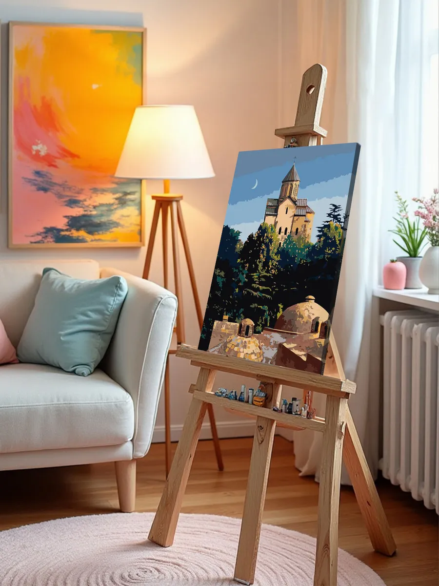 Картина по номерам «Кавказ, Грузия: храм и бани в Тбилиси» — картинка 9