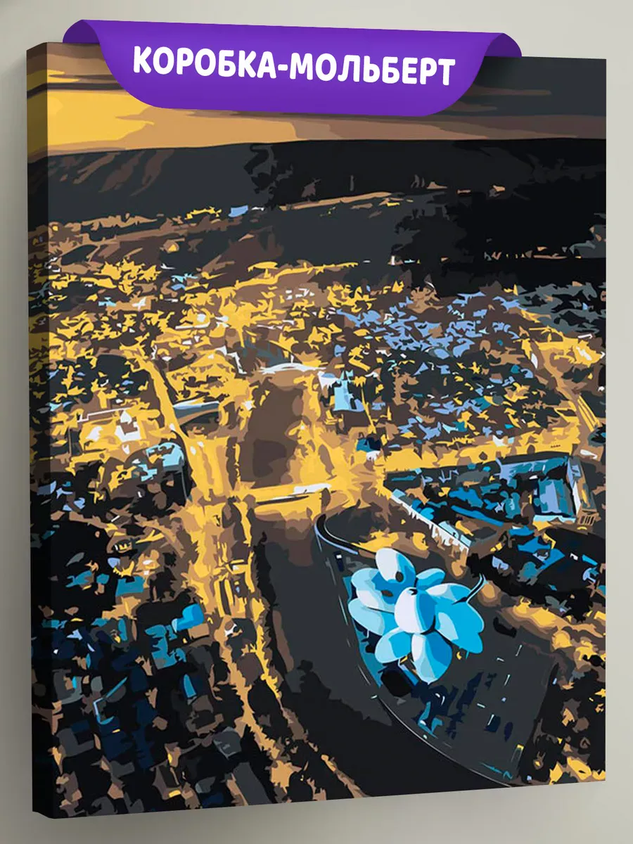 Картина по номерам «Кавказ, Грузия: ночной город Тбилиси»