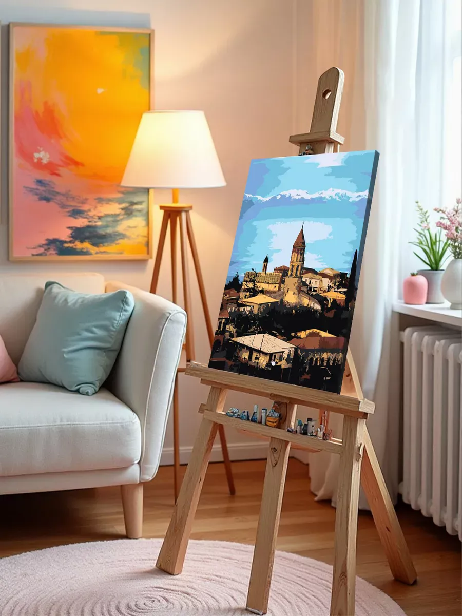 Картина по номерам «Кавказ, Грузия: церковь в Кахетии, горы» — картинка 9