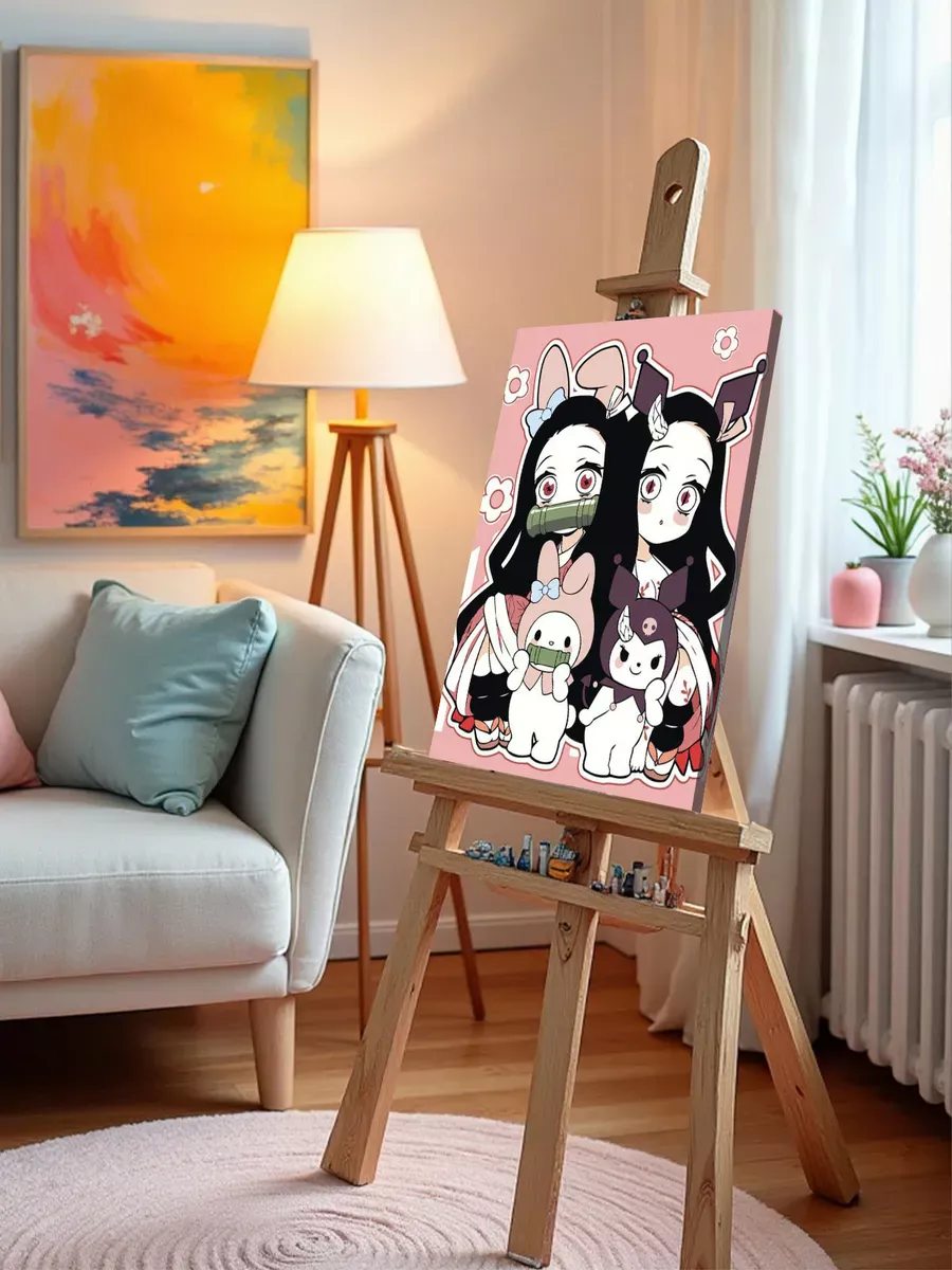 Картина по номерам «Хеллоу Китти Hello Kitty: Куроми и Мелоди» — картинка 10