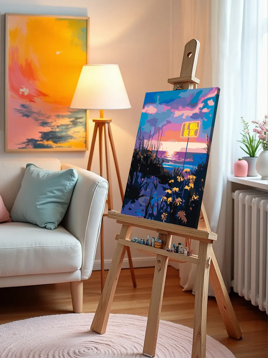 Картина по номерам «Пейзаж, море, ночь: Всё будет хорошо» — картинка 10