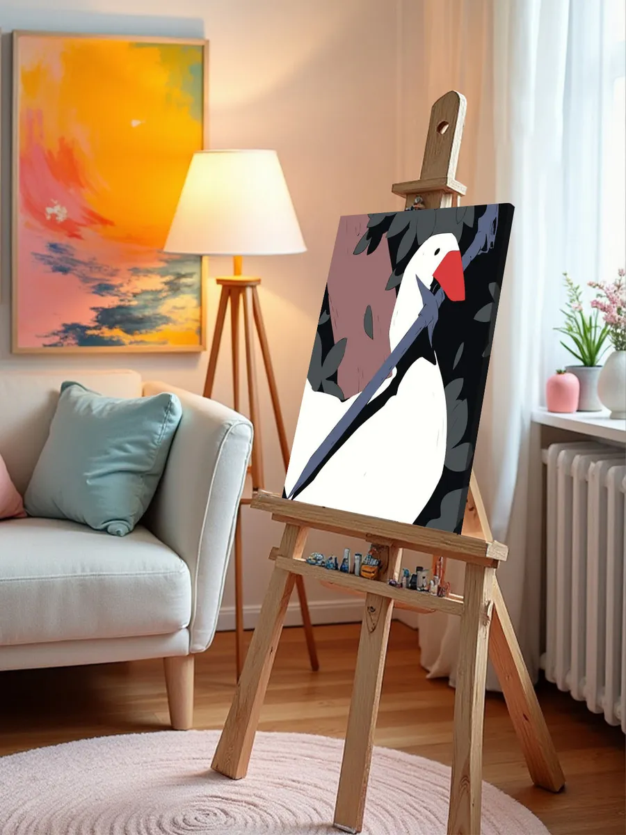 Картина по номерам «Отважный гусь с мечом, мемы 40x50» — картинка 9