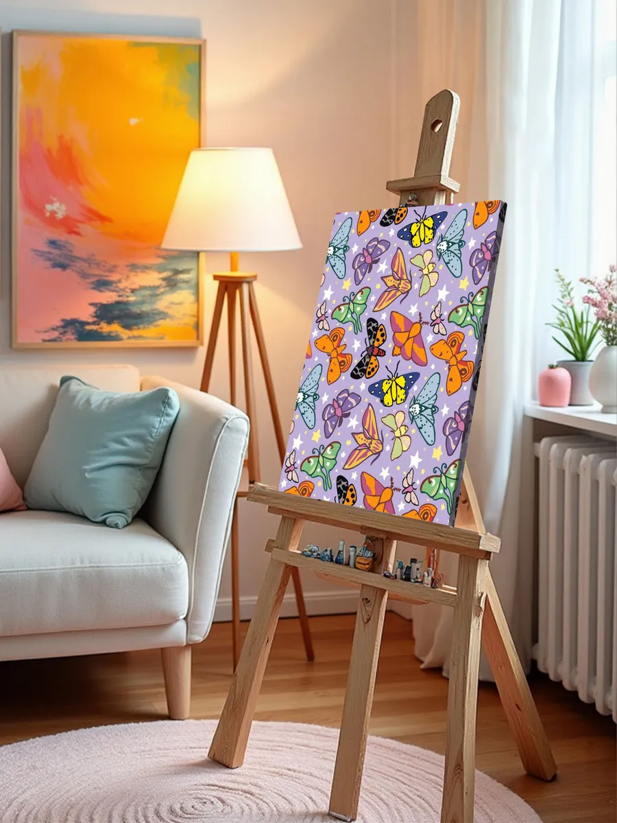 Картина по номерам «Мотыльки и бабочки, паттерн арт 40x50» — картинка 9