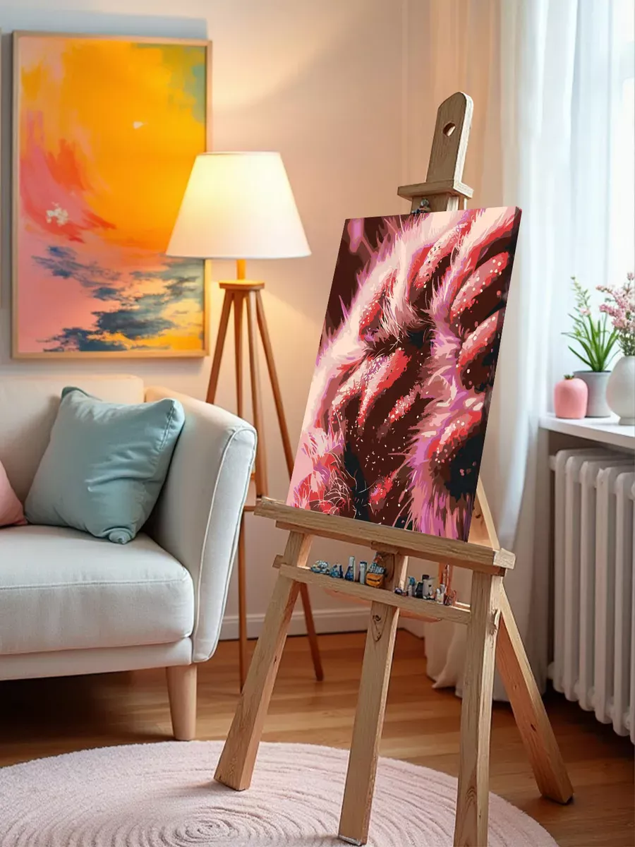 Картина по номерам «Коты и кошки: мягкая лапка котика» — картинка 9