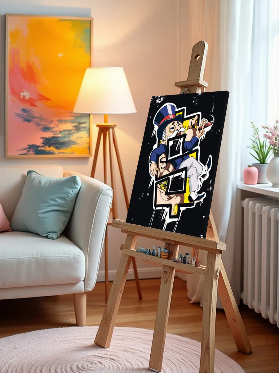 Картина по номерам «Деньги: монополия граффити арт, доллар» — картинка 9