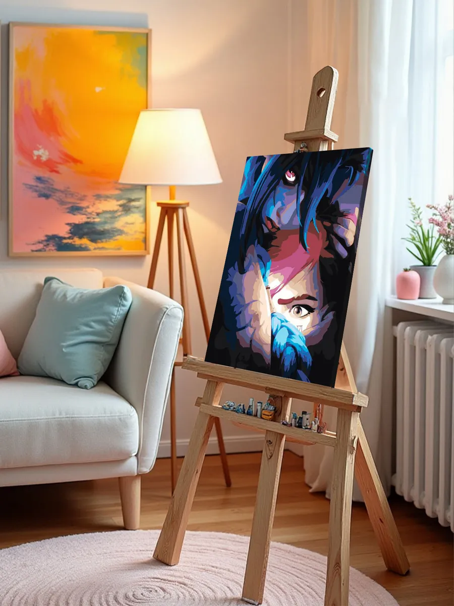 Картина по номерам «Аркейн Лига Легенд лол: Джинкс и Вай» — картинка 10