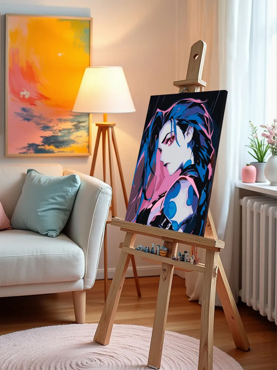 Картина по номерам «Аркейн Лига Легенд лол: Джинкс арт» — картинка 9