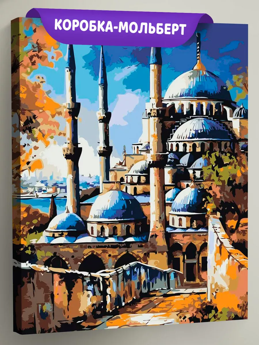Картина по номерам «Стамбул, Турция: Голубая мечеть, пейзаж»